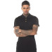 Panelled Polo With Piping - Black/Gold